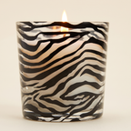 Zebra Desenli Dekoratif Kokulu Mum