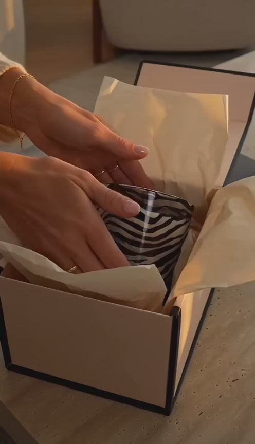 Zebra Desenli Dekoratif Kokulu Mum